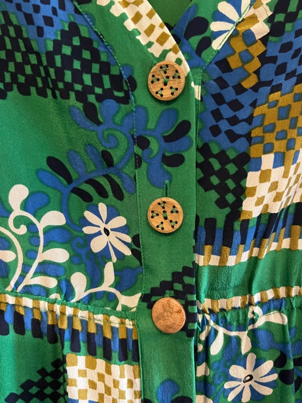 ANTHROPOLOGIE Moulinette Soeurs Silk Rainforest Morning Shirt Dress - Picture 6 of 9